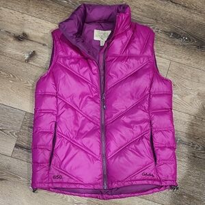 Cabela's Goose Down Fushia Pink Women's Warm Puffer Vest Full Zip Gorpcore Small